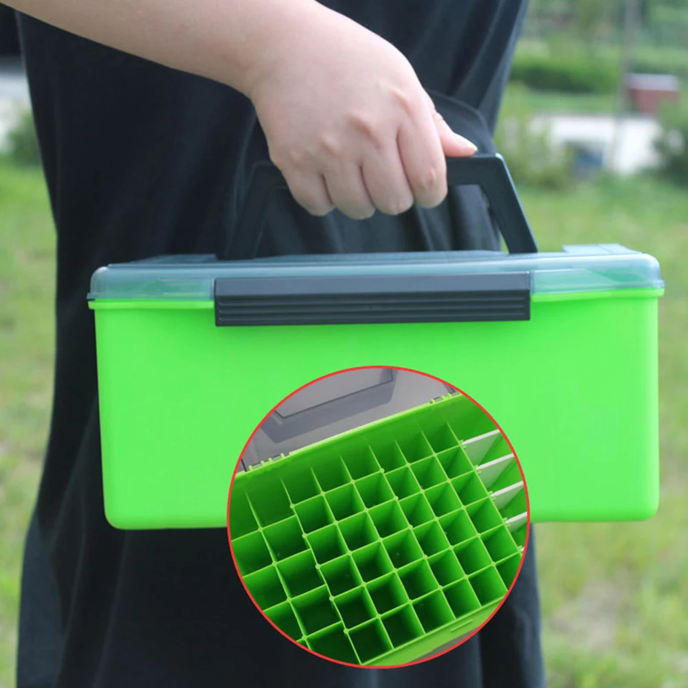 

52 Compartments Fishing Lures Box Plastic Bait Storage Container Fishing Tackle for Outdoor Entertainment Tool