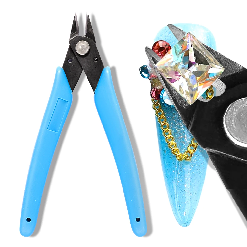 

Nails Accesories Removal Pliers Rhinestone Gem Metal Chain Professional Cut Tool Stainless Steel Nail Scissors Nail Art Nipper