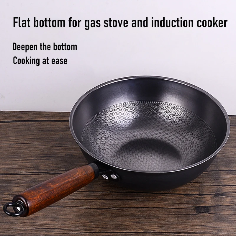 Чугунная сковорода с деревянной ручкой 26/28 см