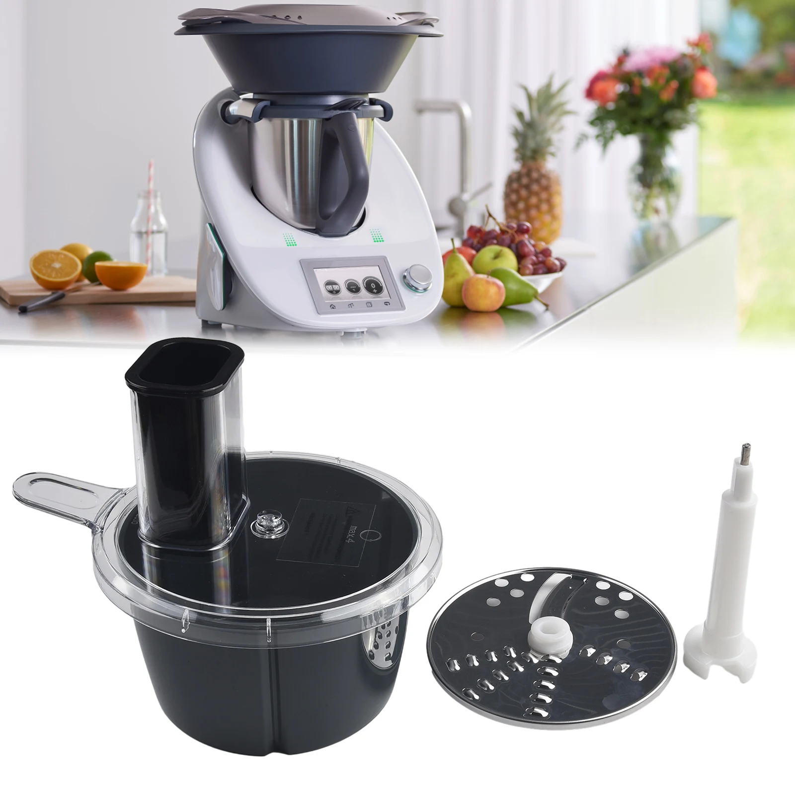

Food Processor Multifunctional Cutter Kit For Thermomix TM5 TM6 Cooking Masher Slicing Shredding Disc Chopping Tray Accessory