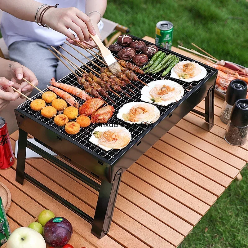 Гриль для барбекю домашний уличный гриль Небольшая складная карбоновая плита