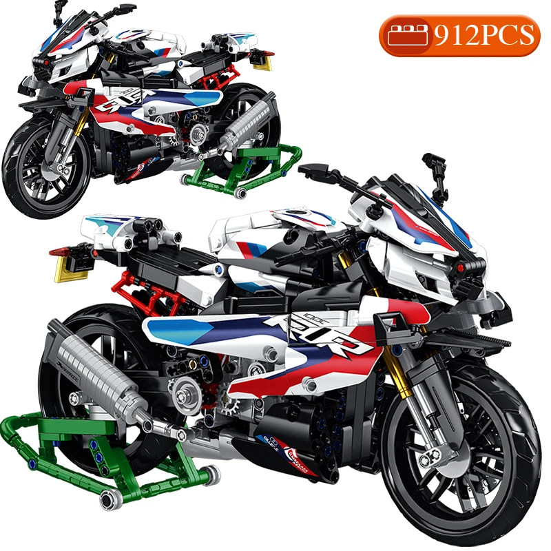 

Technical Ideas Famous Racing Motorcycle Model Building Blocks Moc Traffic Locomotive Bricks Assembly Toys Gift for Children