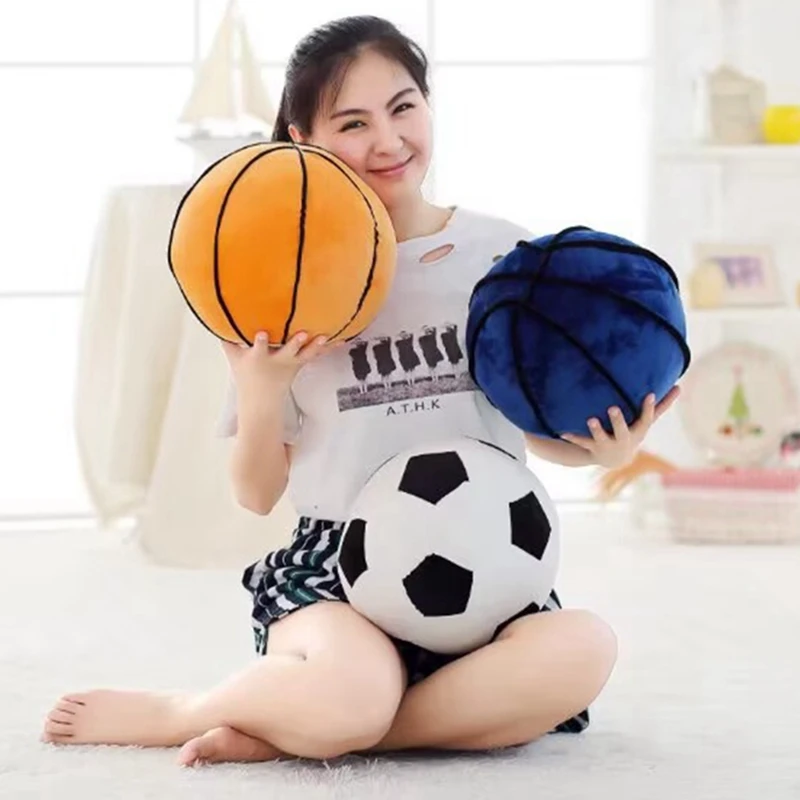 

Simulation Basketball Plush Toy Realistic Football Plushies Doll Throw Pillow Creative Soft Kids Toys for Boys Birthday Gifts