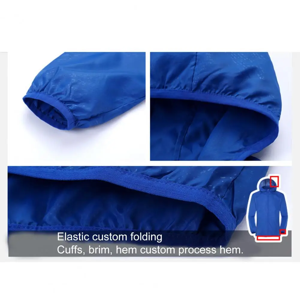 

Trendy Anti-wrinkle Unisex Anti-UV Quick Drying Outdoor Jacket Shrinkable Cuffs Anti-scratch Windbreaker Jacket for Work