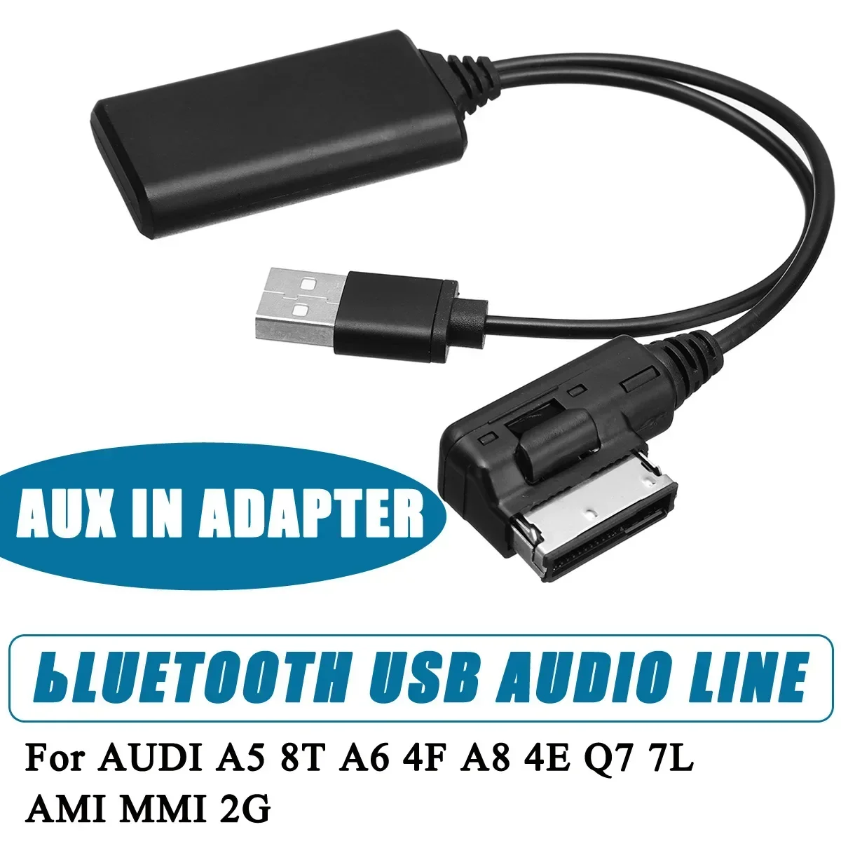 Фото 5 В мини беспроводной Bluetooth USB AUX адаптер кабель музыкальный аудиоприемник адаптер для AUDI A5 8T A6 4F A8 4E Q7 7L для AMI MMI 2G №1