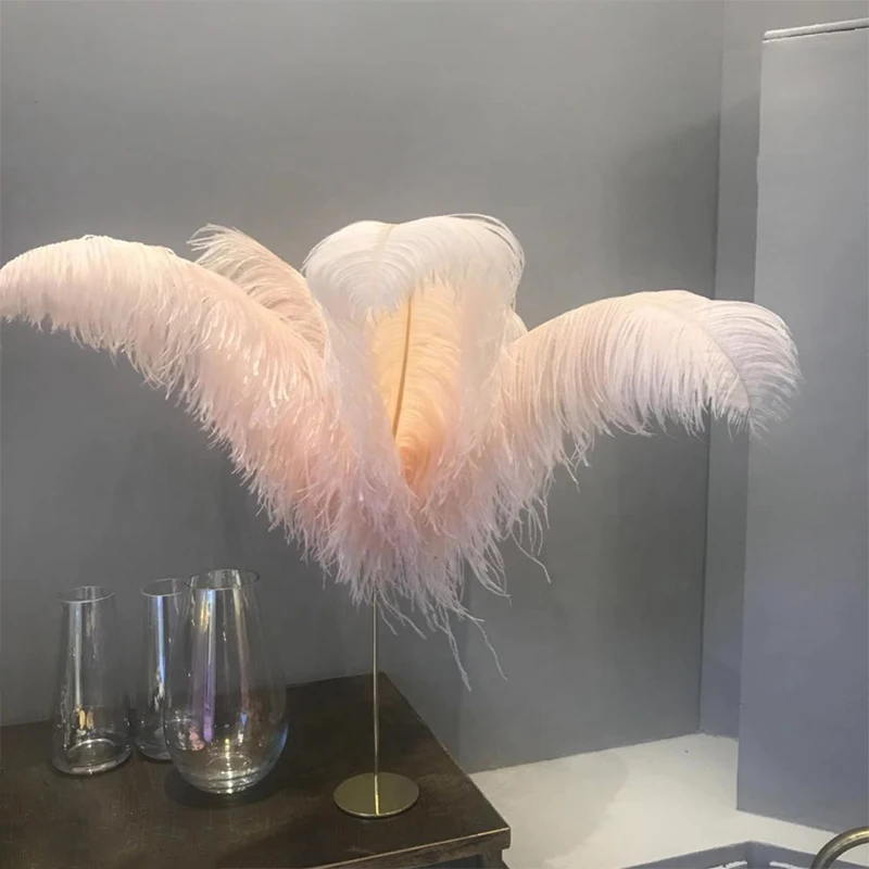 

10 Pcs/Lot Big Pole Ostrich Feather Wedding Party Decoration plumes 25-60cm Length Natural ostrich feathers for craft Dyed
