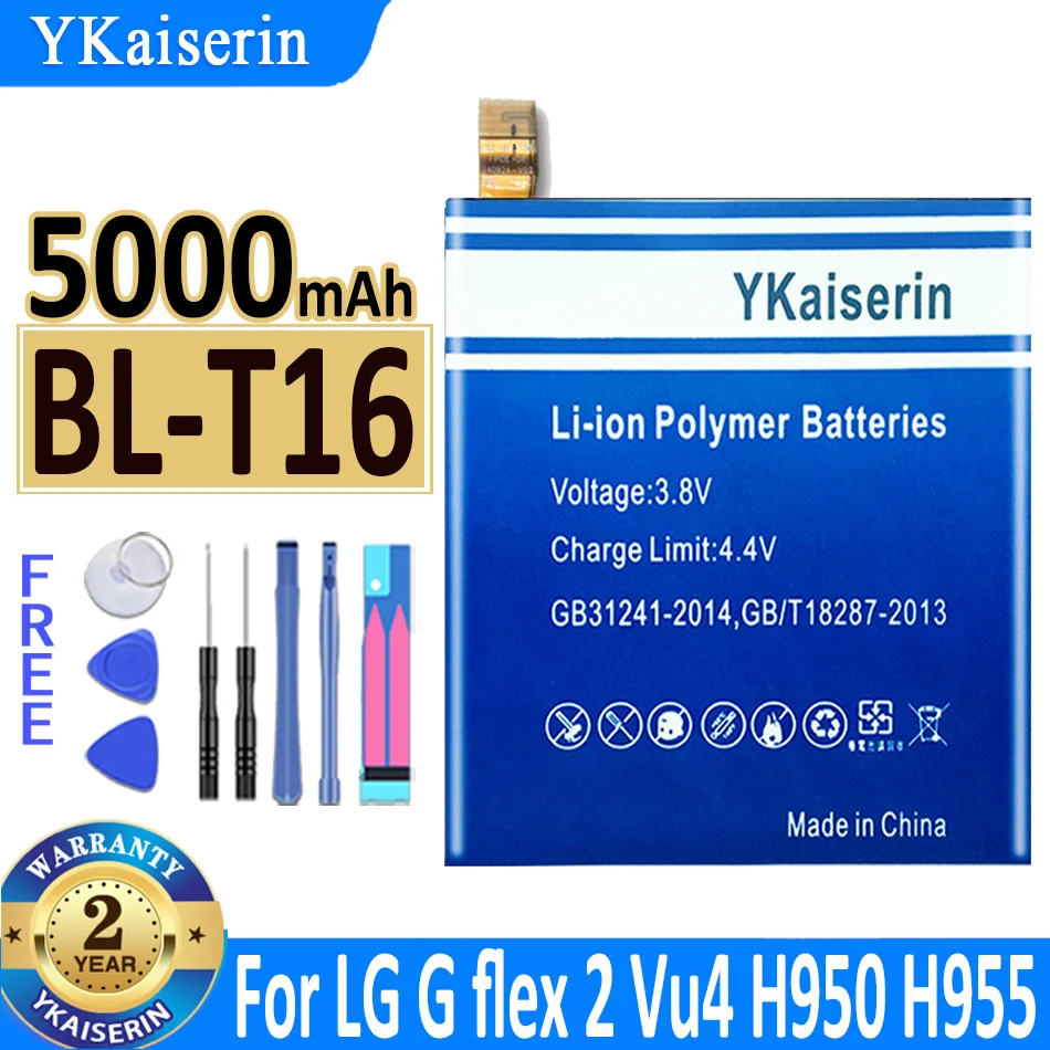 

BL-T16 BLT16 Lithium Battery For LG G Flex 2 Flex2 H950 H955 H959 LS996 US995 battery Real Capacity 5000mah Mobile Phone Battery