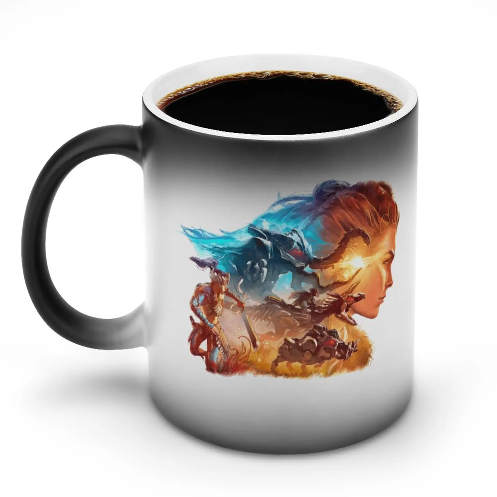 

Кружка Aloy Sun Hawk, чашка с изображением горизонта, тайного Запада, кофе, меняющих цвет, креативные эстетические керамические чашки