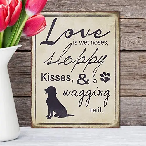 

Оловянная Настенная Наклейка «Любовь-сладкие целуи», украшение 8x12 дюймов