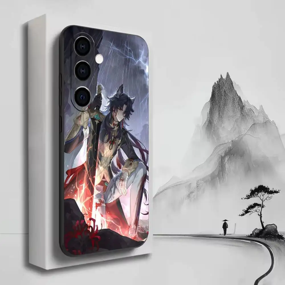 Фото Чехол для телефона B-Blade Stellaron Hunters HSR, черный, мягкий силиконовый TPU для Samsung A72, A51, A70, A71, A53, A52, A73 №4