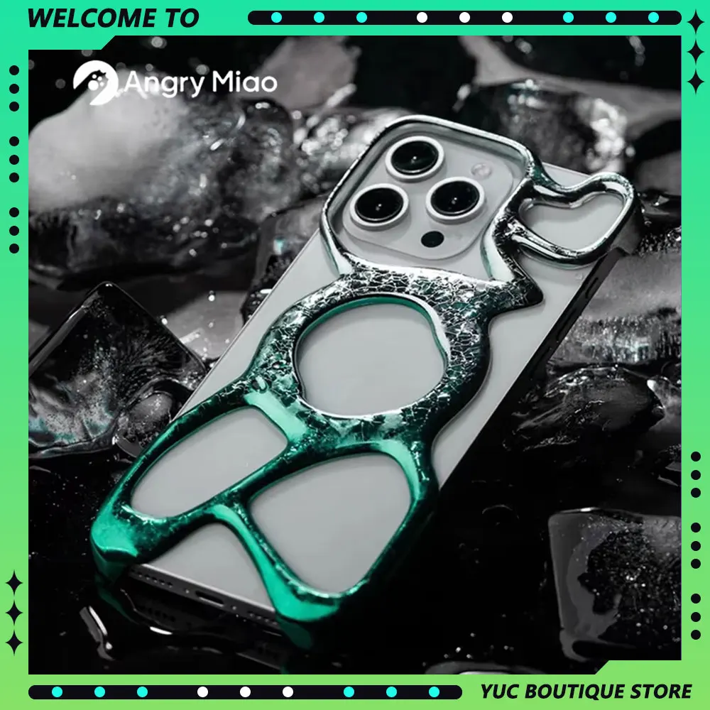 Чехол для телефона в стиле минимализм IPhone 16 15 Pro Max Angry Miao ажурный чехол ПК