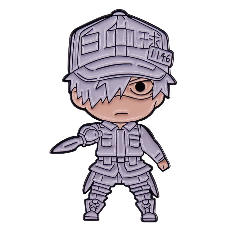

Anime Cells At Work White Blood Cell Brooch Enamel Pin Brooches Metal Badges Lapel Pins Denim Jacket Jewelry Accessories Gifts
