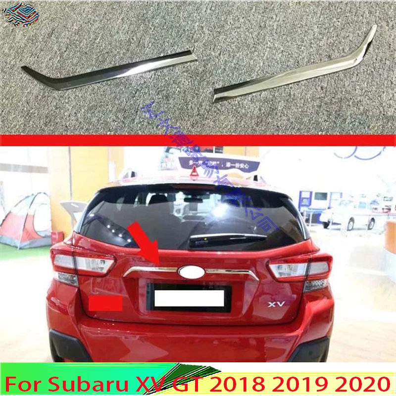 

Для Subaru XV GT 2018 2019 2020 ABS Хромированная накладка на задние ворота, накладка на задний багажник, молдинг, ободок, стильная наклейка, украшение