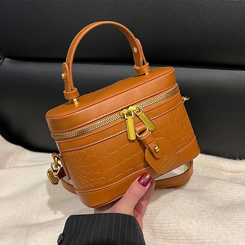 

Retro Stone Pattern Leather Crossbody Bag For Women 2023 New Luxury Box Handbag Mini Bag Fashion Ladies Phone Shoulder Bag
