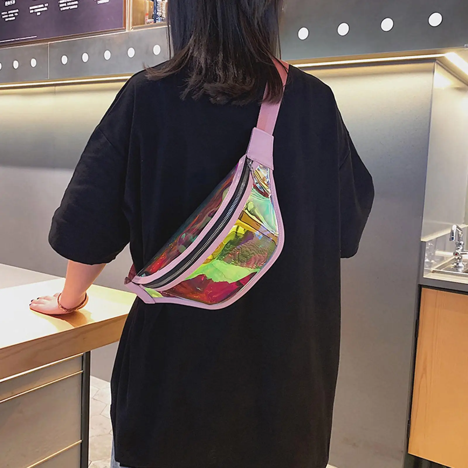 Holographic Waist Bag Designer Zipper Chest Bag Sport Travel Girl Waist Belt Bags Fashion Phone Waist Pack For Women Fanny Packs