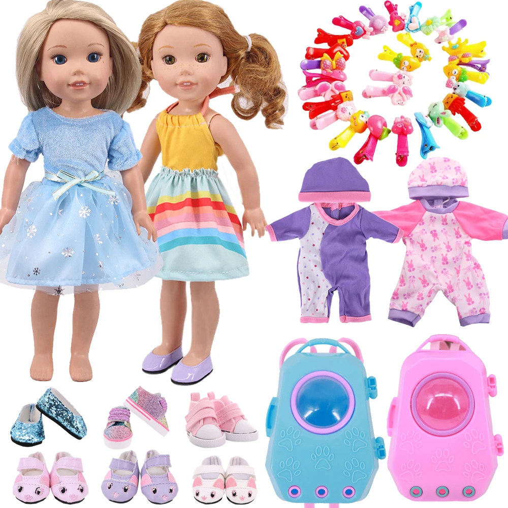

14 Inch Doll Clothes Shoes Handmade Accessories Suitcase Socks Fit American Wellie Wishers&Nancy&Paola&EXO Doll,Chirdren's Toys