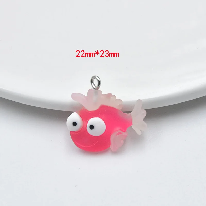 10 шт. подвески из смолы с плоской задней частью океанских животных каваи морской