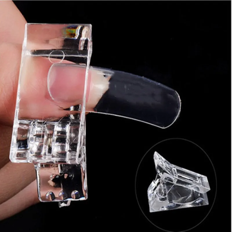 

Nail Tip Clips Acrylic Quick Building Poly UV Builder Gel Assistant Tool DIY Manicure Plastic Extension Clips Nail Art Tool