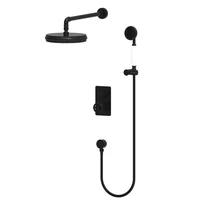 concealed wall mounted 2 functions hand shower including black bath faucet bathroom showers set