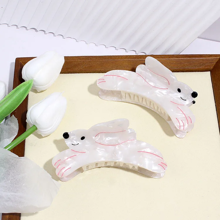 

INS симпатичный Ацетатный кроличьи волосы зажим для женщин девочек хвост Животное Краб кломп аксессуары для волос