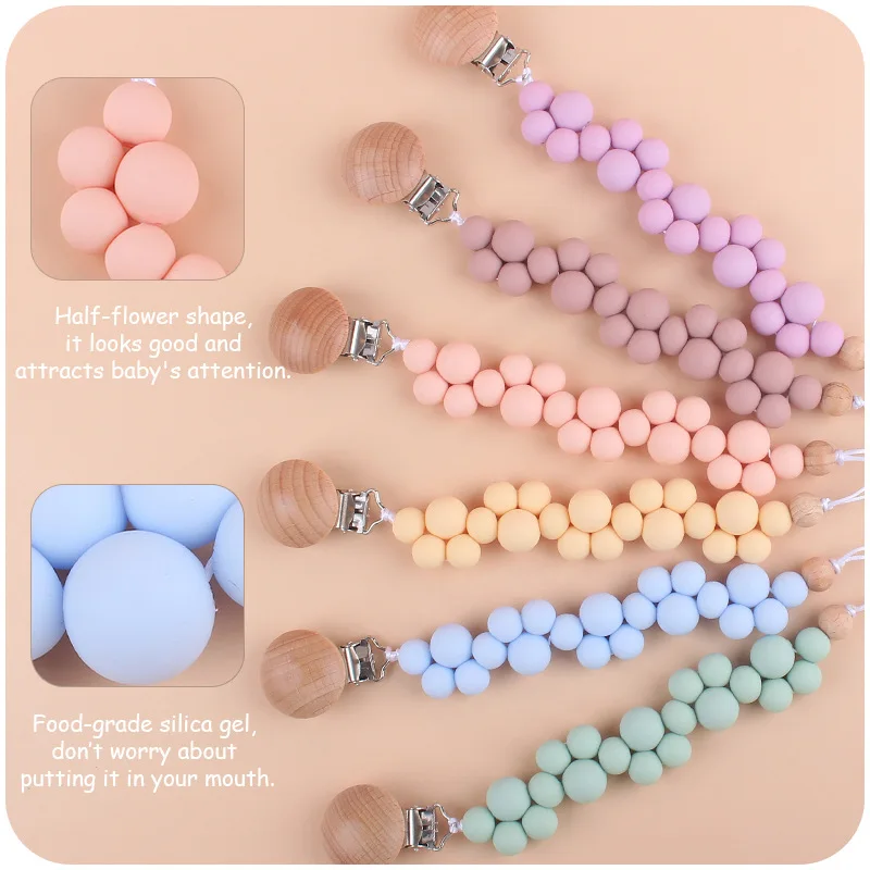 Фото Силиконовые зажимы для детской соски, силиконовая цепочка для соски, кронштейн для сосков, держатель для сосков, игрушки для малышей, подарок для детского душа, Прямая поставка №3