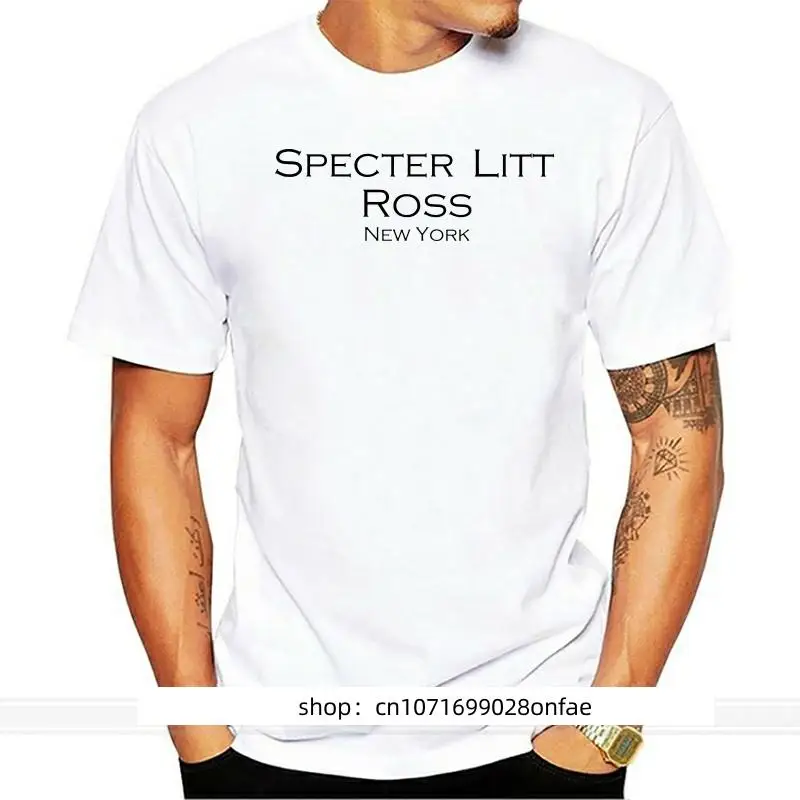 Kaus Pakaian Specter Litt Ross-pengблизкотемпературная печать на телевизор Kaus Katun Pearson Kaus Mode Musim Panas Pria Ukuran Eropa