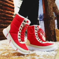 2022 men boots winter shoes waterproof women snow boots platform keep warm ankle winter boots red plush man boot