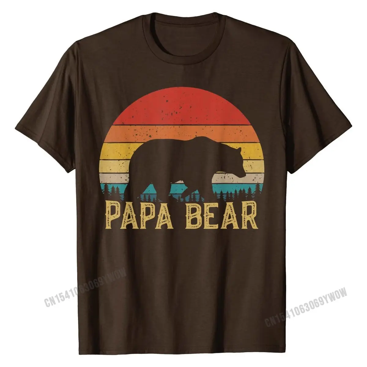 Ретро Винтажная Футболка С закатом Папа медведь походы кемпинг Подарок Новое