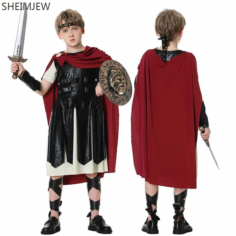 Костюмы для косплея унисекс древний римский спартанский гладиатор детский