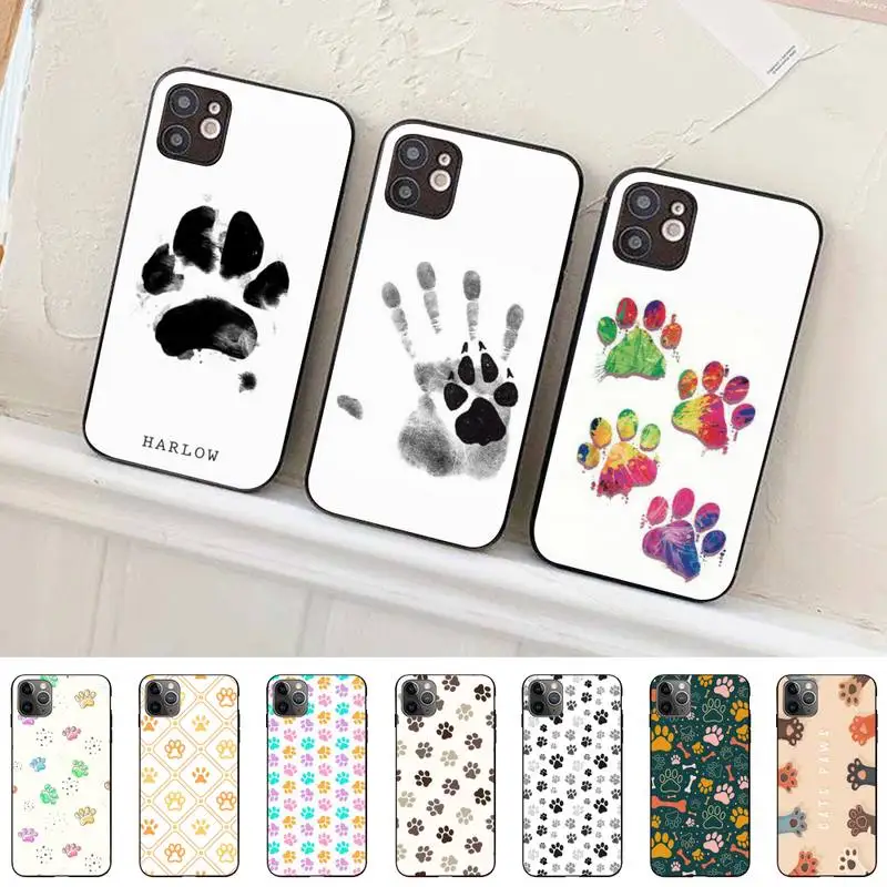 

TOPLBPCS Dog Paw Phone Case for iPhone 11 12 13 Mini Pro Max 8 7 6 6S Plus X 5 SE 2020 XR XS Funda Case