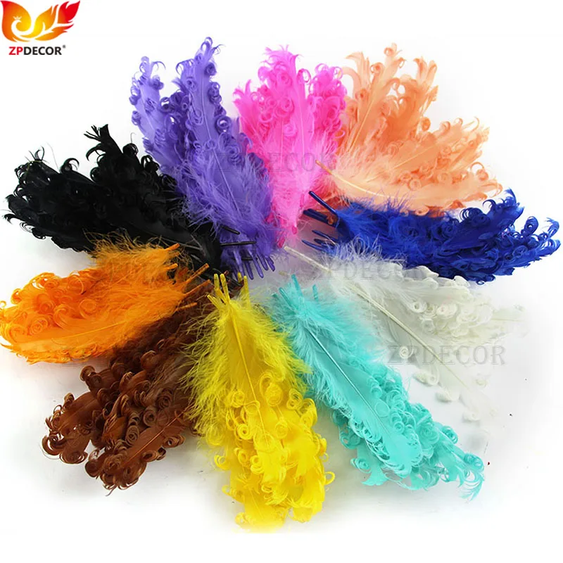 

ZPDECOR 4-6 Inch 10-15 cm Curled Goose Feathers Nagorie feathers