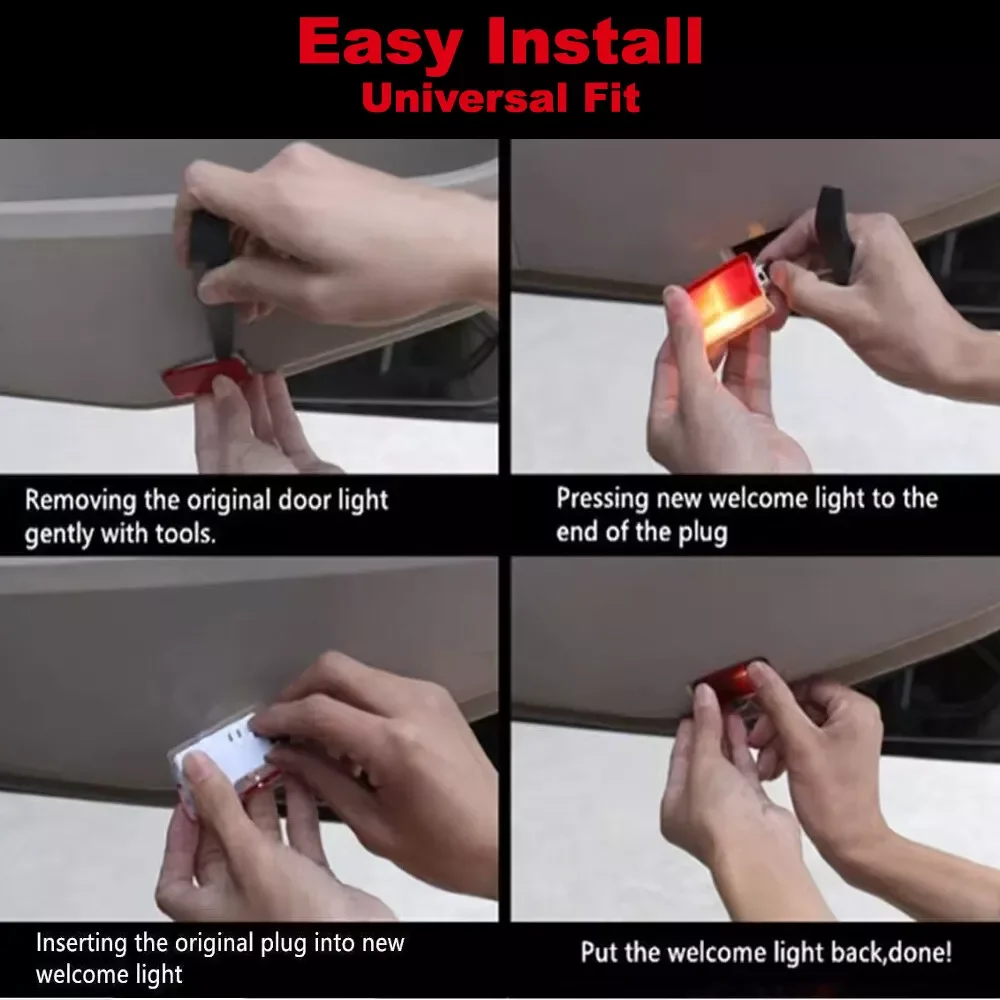 2 шт. HD светодиодные лампы для проектора дверей автомобиля Mercedes Benz A/B/C/E/M Class GLE GLC GLA