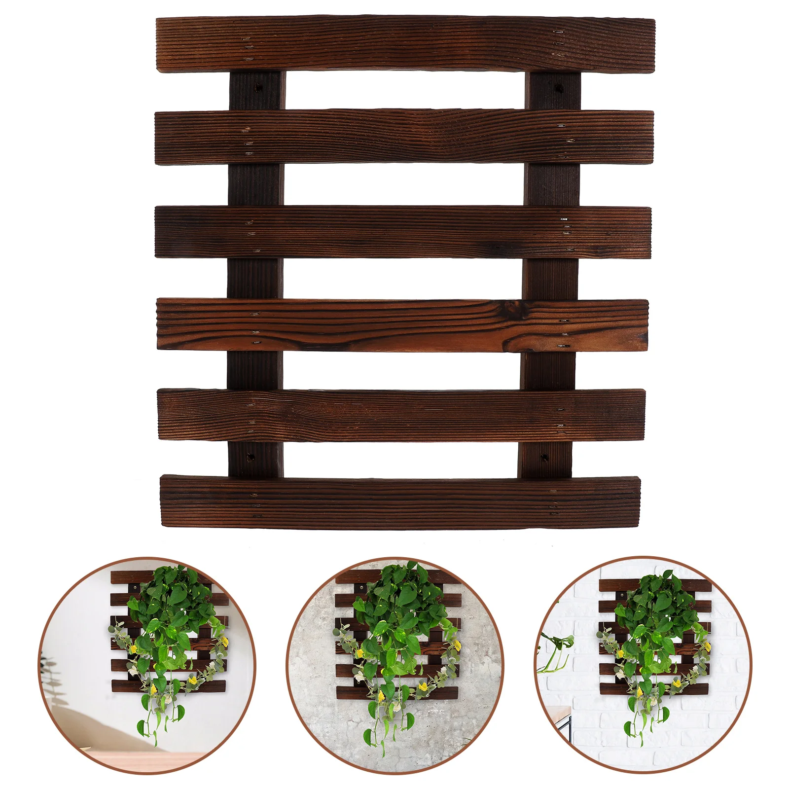

Flower Pot Wall Planter Rack Stand Propagation Chlorophytum Wood Holder Wooden Balcony