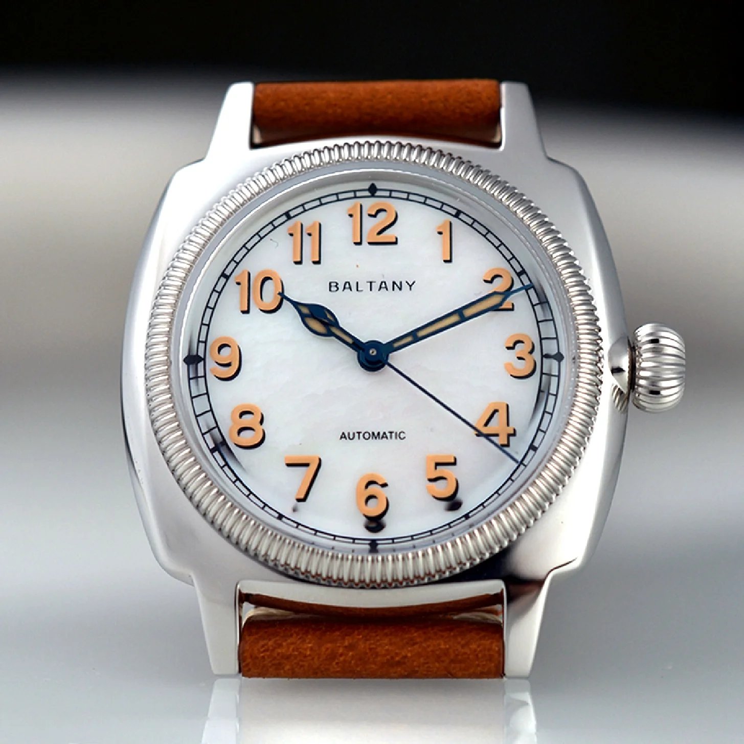 

Baltany Vintage Military Watches Men Miyota 9015 Mechanical Wristwatches Retro Sports Watch Dome Sapphire Glass Luminous Clocks