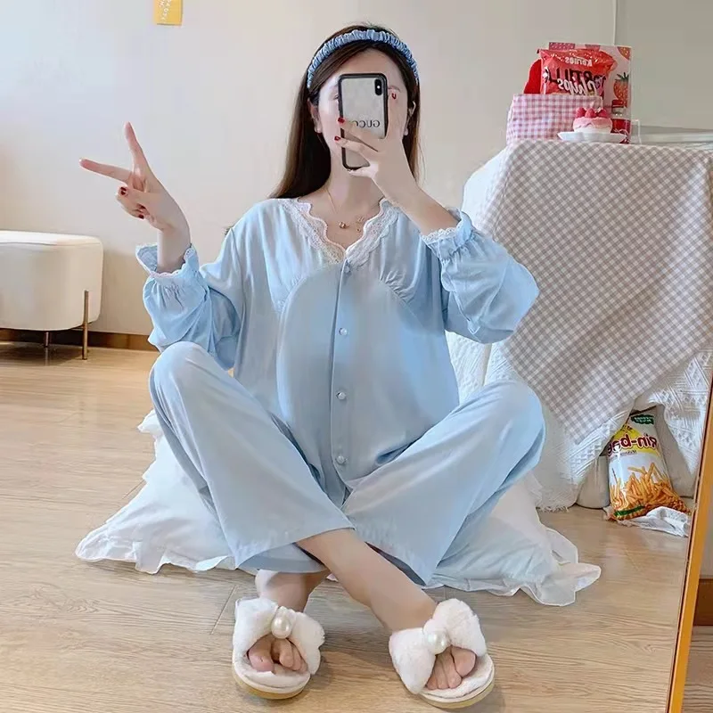 Thin Rayon Girl Clothe Simple And Natural Boat Neck Thread Weaving Bowknot Pajamas Antimicrobial Breathable Comfort Multicolour