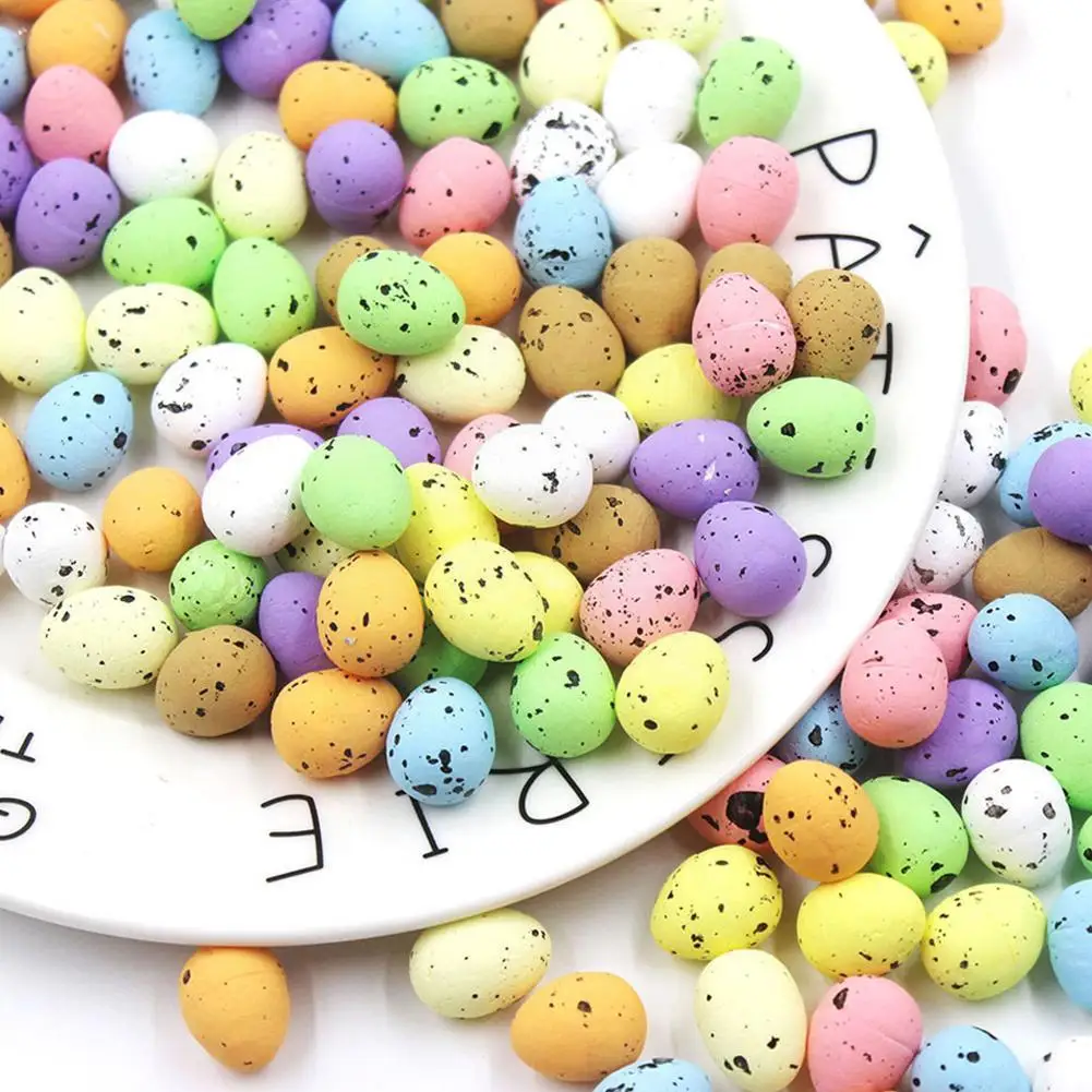 

10/50/100 Pcs Colorful Foam Easter Eggs Happy Easter Craft Bird Decor Diy Eggs Painted Toys Home Decorations Gift Ki W9p2
