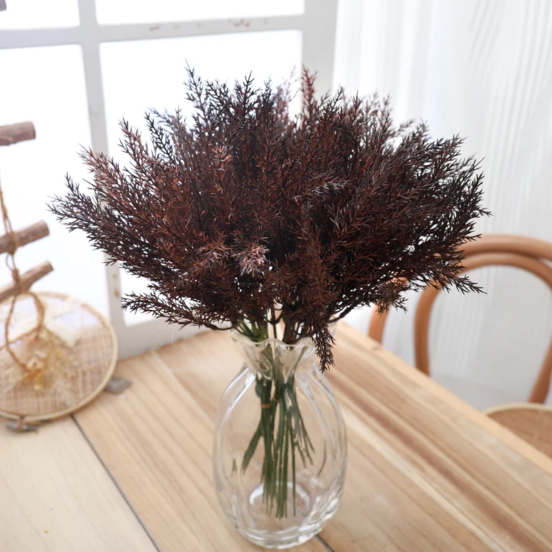 Натуральная Сушеная Пшеница Пластиковые Искусственные Цветы Пампасы Растения