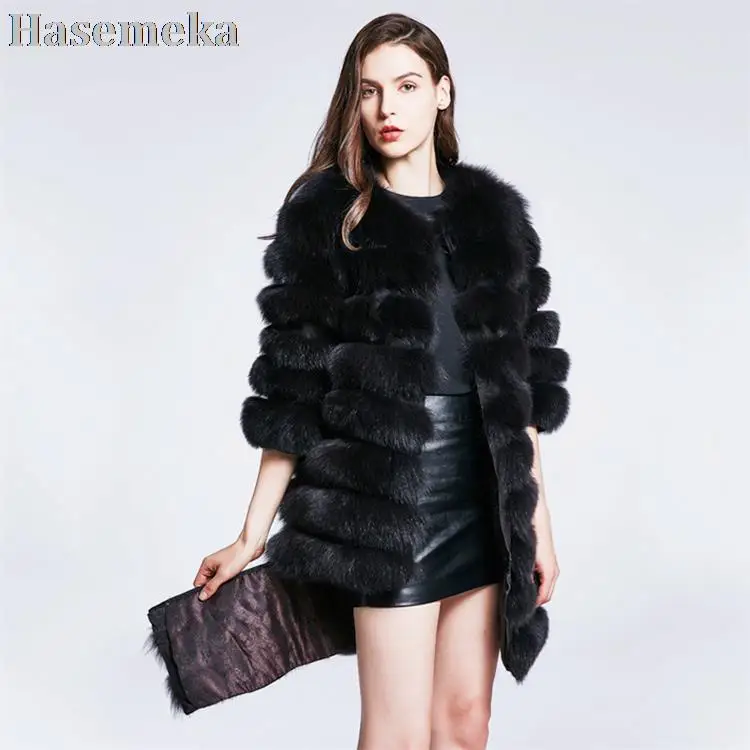 

2022 NEW 4in1 Real Fox Fur Coat Women Natural Real Fur Jackets Vest Winter Outerwear Women Clothes