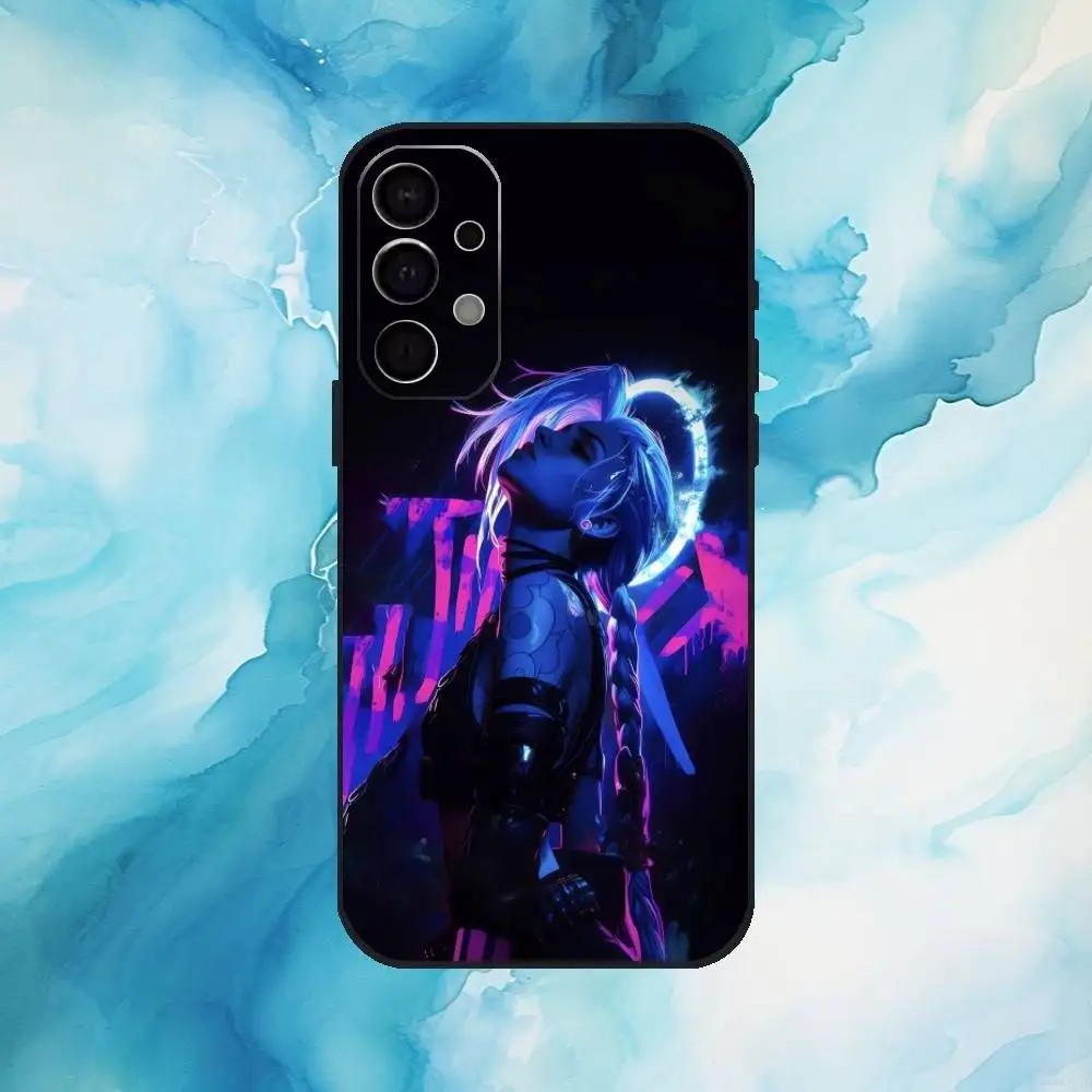 Фото Чехол для телефона L-League of Legends L-LOL Jinx для Samsung Galaxy A73, A72, A71, A70, A53, A52, A51, мягкий черный чехол Inthers №2