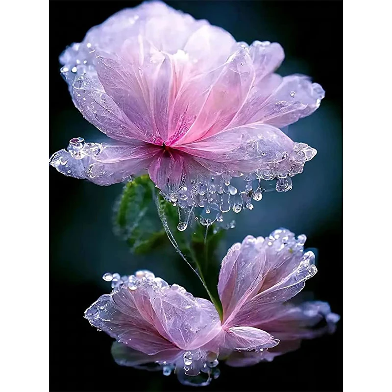 

DIY 5D Diamond Painting Kits Full Round Drill Flower Diamond Mosaic Cross Hand Inlaid Rhinestone Embroidery Home Decoration Gift