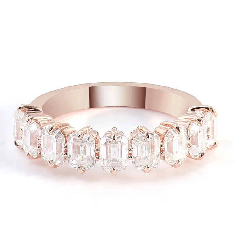 Кольца Прованс Муассанит Половина Вечности Розовое Золото