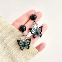 new fashion personality hollow black butterfly dangle earrings for women party gifts