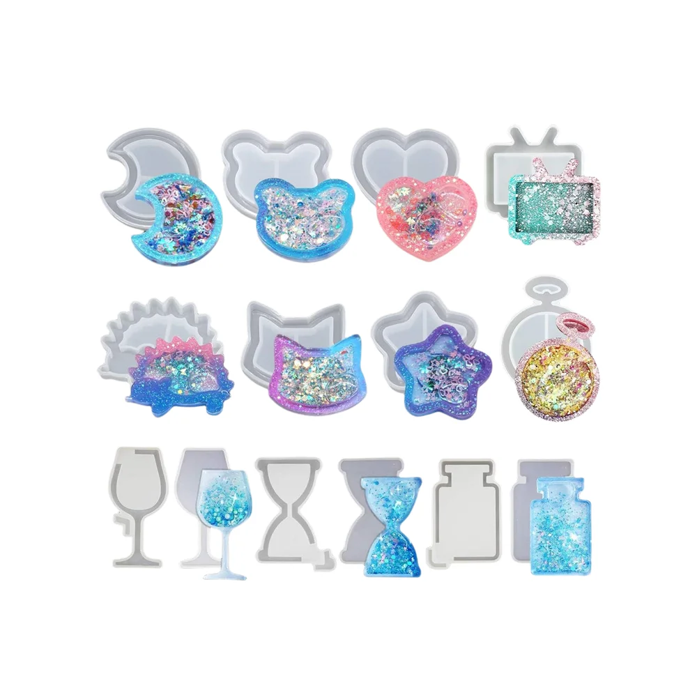 

1-5 шт., формы для брелоков в виде головы кошки