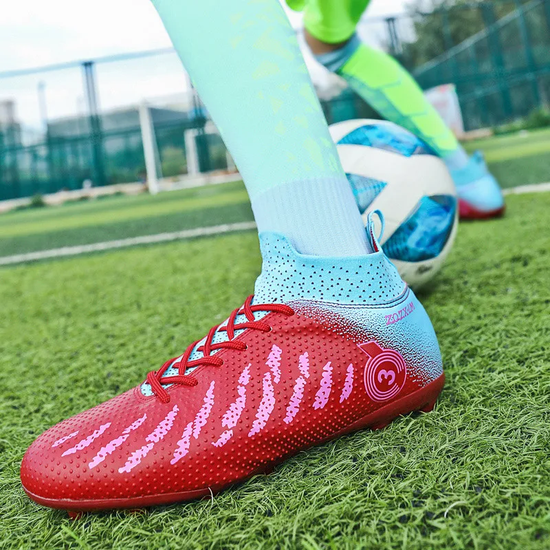 High Quality Knitting Leather Football Boots Men Comfortable Breathable Men's Soccer Boots Non-slip Specialty Training Shoes Men