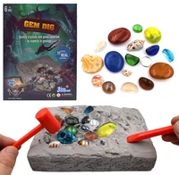 kids colorful gem model mining toy diy excavation archeological educational toys for children educational interactive game toys