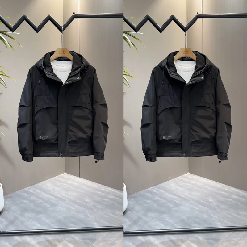 Осень 2024 новая мужская мода модная молодежная универсальная капюшон для отдыха