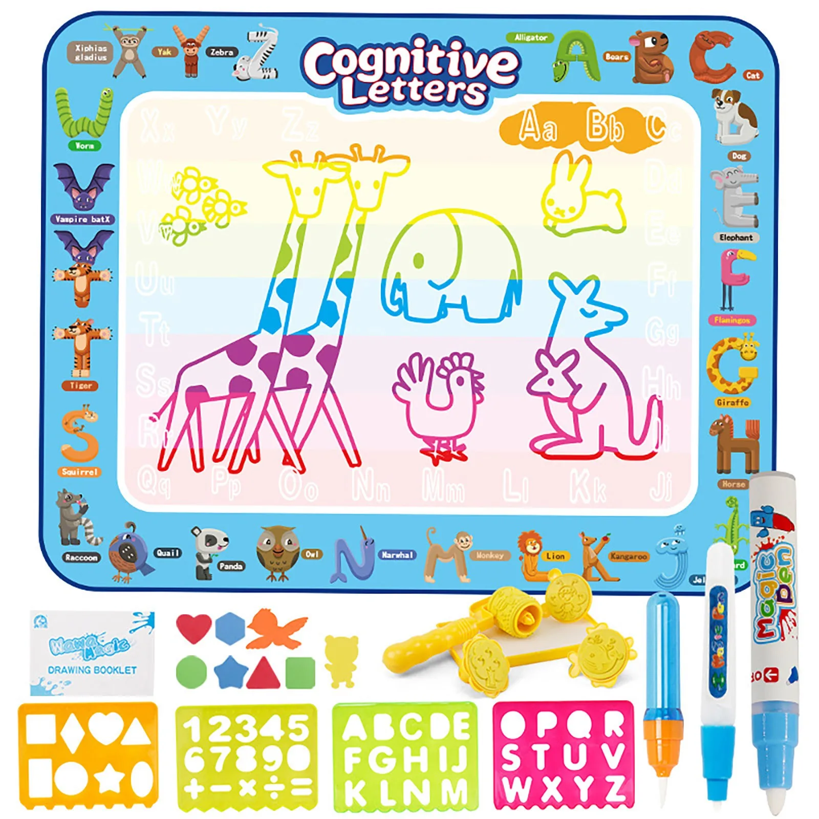 

Water Doodle Mat Girl Boy Gifts Montessori Educational Toys Boys Girls Toys Water Magic Mat With Magic Pens Children Gifts
