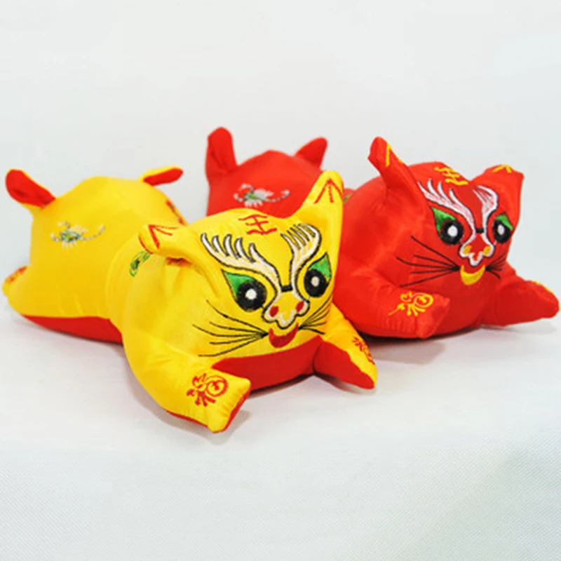 

Chinese Style Small Gift Baby Anti Evil Spirits Double Head Tiger Pillow Five Poison Tiger Baby Hold Health Care Pillow Folk