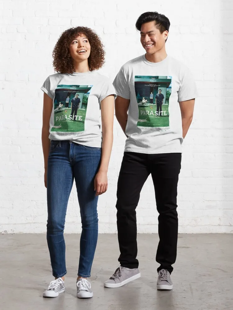 Классическая футболка Parasite 2019 (v2) с принтом на спине свободные топы большого