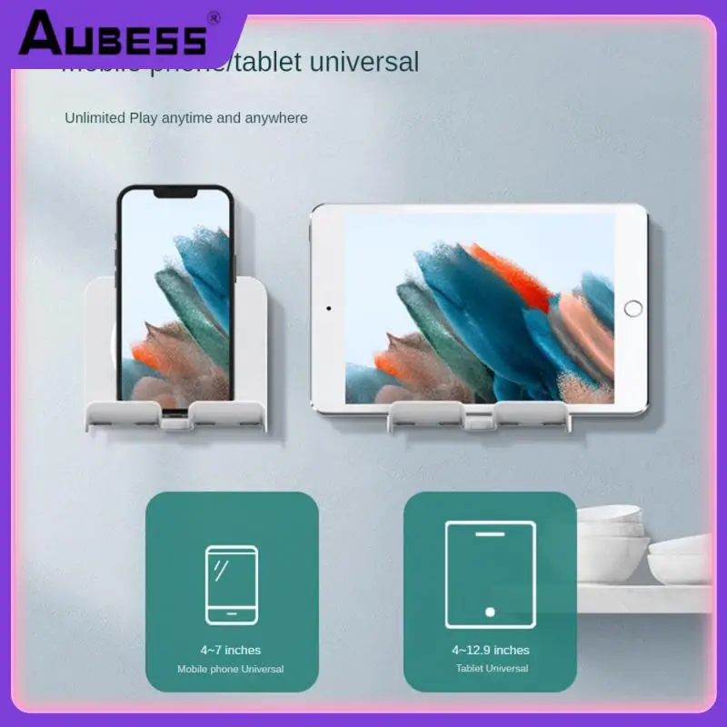 

Black Punch-free Mounted Organizer Holders Desktop Table Mobile Phone Bracket Telescopic Universal Office Accessories Silicone